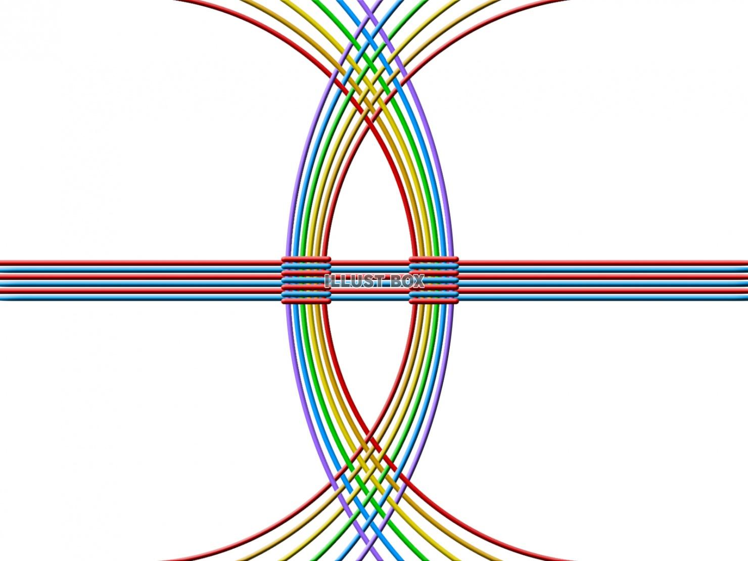オリジナル水引のイラスト素材シンプル背景画像