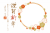 2024辰年桜のフォトフレーム年賀状横02/PNG