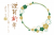 2024辰年桜のフォトフレーム年賀状横03/PNG