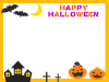 ハロウィンフレームカード　透過png