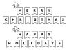 クリスマスのシンプルな飾り文字のセット