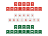 クリスマスのかわいい飾り文字のセット