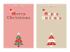 かわいいクリスマスカードの２色セット