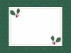 クリスマスの柊とキラキラのお洒落な背景フレーム（緑）