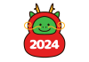 かわいい辰のだるま　2024