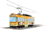 しばちゃんず路面電車（透過PNG）