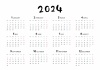 【2024年版】とてもシンプルな年間カレンダー（タテ・ヨコセット）