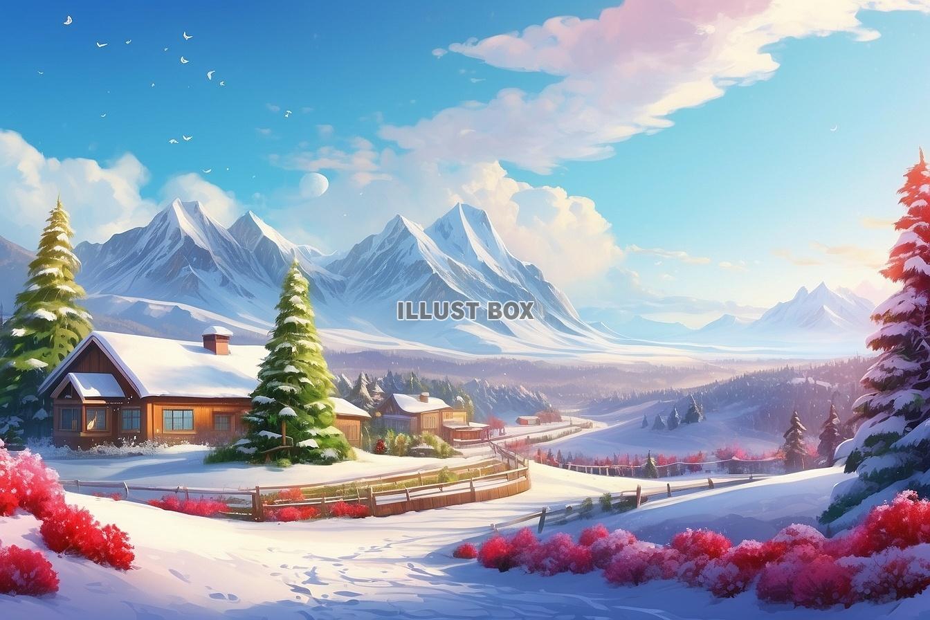 クリスマスの風景イラスト