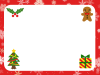 雪の結晶のクリスマスフレーム　透過png