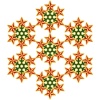 お星さまの雪の結晶シンプル装飾アイコン素材