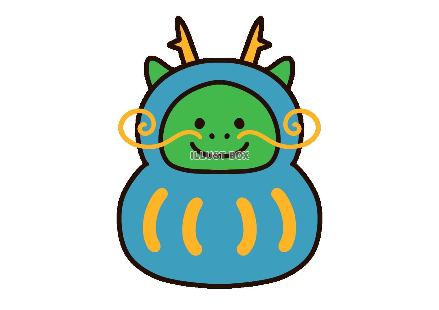 かわいい辰年の達磨　青