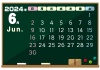 2024年の黒板カレンダー-6月