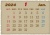 2024年の古紙風カレンダー-12月