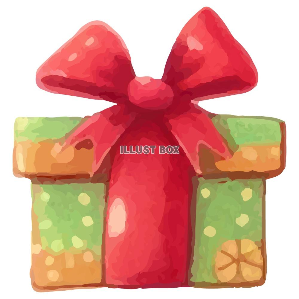 赤いリボンの可愛いプレゼントボックス