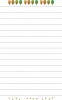 樹木と葉のイラスト付きの便箋