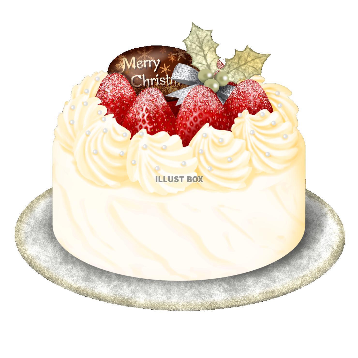 クリスマスケーキ 苺と生クリーム