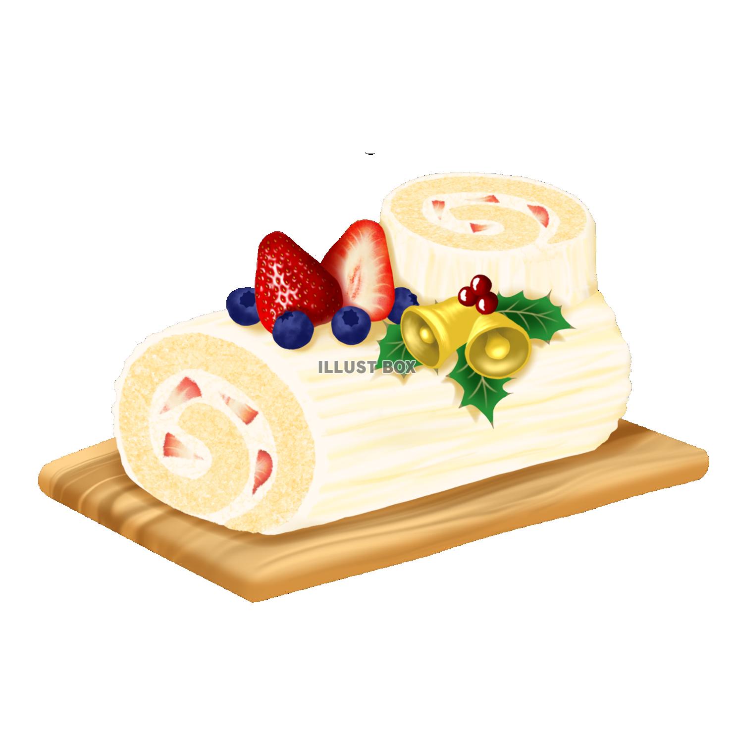 クリスマスケーキ 白いブッシュドノエル