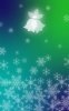 クリスマスの背景　ベルと雪の結晶01
