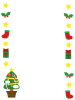 クリスマスツリー縦フレーム　透過png