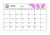 2024年8月木に咲く花カレンダーさるすべり