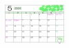 2024年5月木に咲く花カレンダーやまぼうし