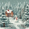 クリスマスの雪景色