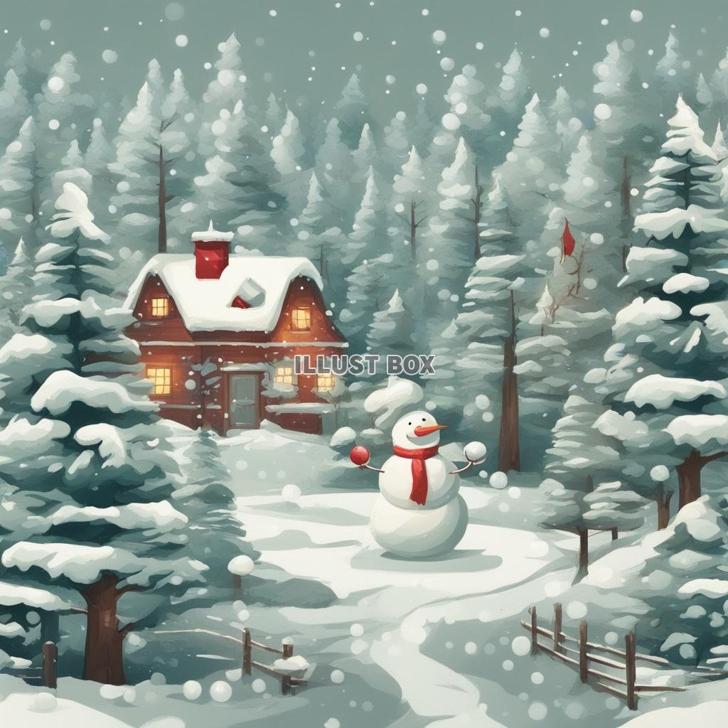クリスマスの雪景色