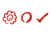 はなまる・まる・チェックの筆文字