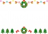 クリスマスのイメージのフレーム素材
