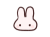 かわいいうさぎの顔