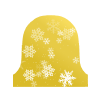 クリスマスのベル金色　透過png