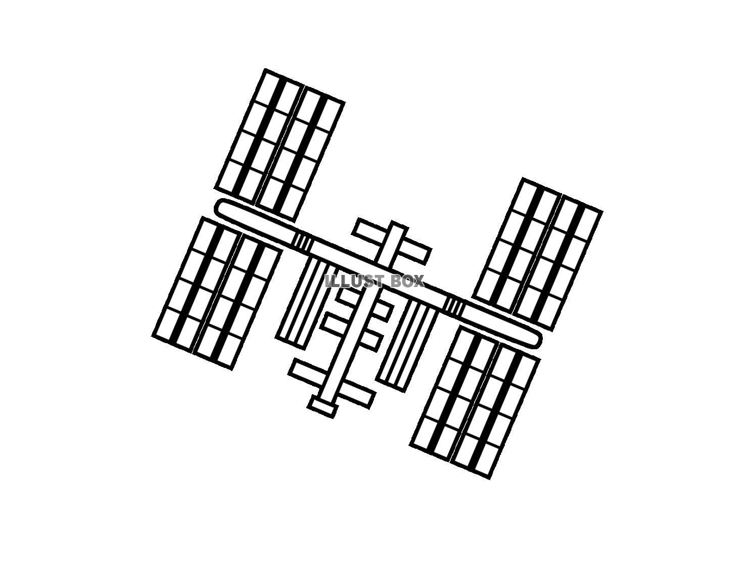 国際宇宙ステーション　モノクロ