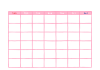 シンプルなカレンダー枠　ピンク