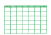 シンプルなカレンダー枠　緑