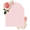 ピンクのバラのフレーム素材03