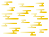 シンプルな霞雲のバリエーションセット（金色）