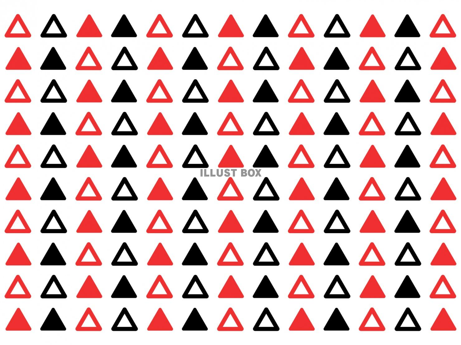 赤と黒の三角形が並ぶパターン背景02