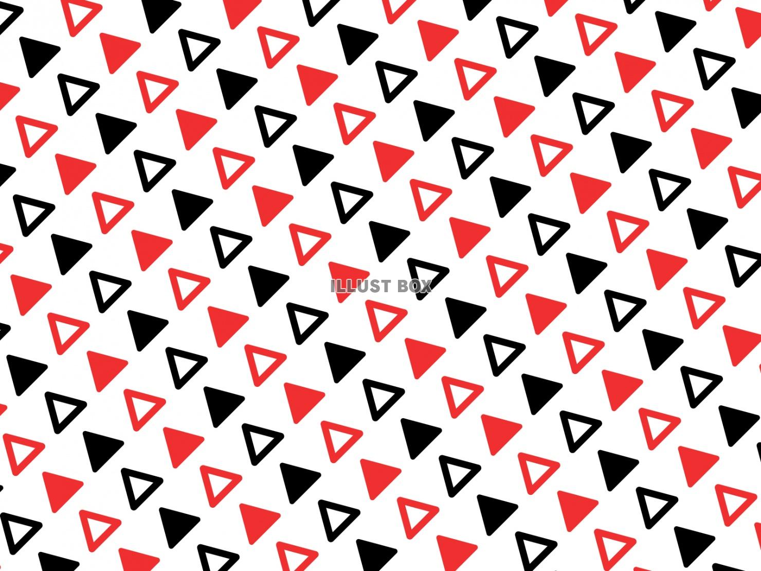 赤と黒の三角形が斜めに並ぶパターン背景