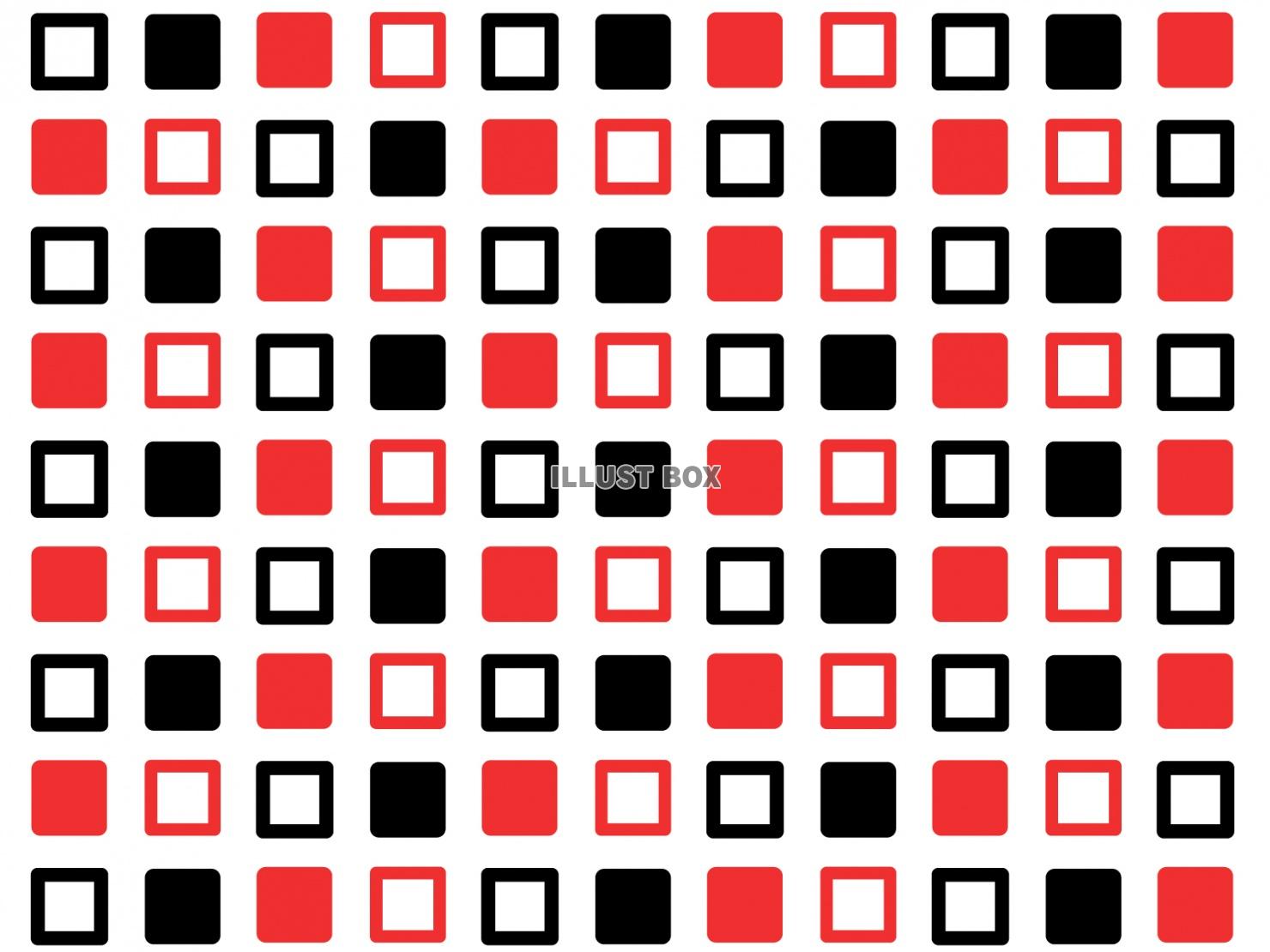 赤と黒の四角形が並ぶパターン背景2