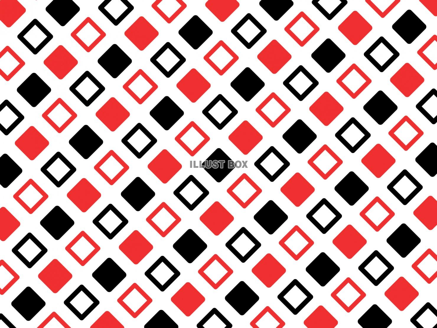 赤と黒の四角形が斜めに並ぶパターン背景