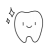 キラキラした歯のキャラクター