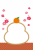 鏡餅と梅の花のフォトフレーム/PNG・縦1