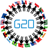 G20　国際会議参加国の国旗と代表