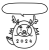 だるまの龍とふきだし　モノクロ線画
