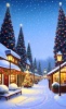 SNSで注目が集まる　幻想的な風景　クリスマスのイラスト　商用・二次利用OK