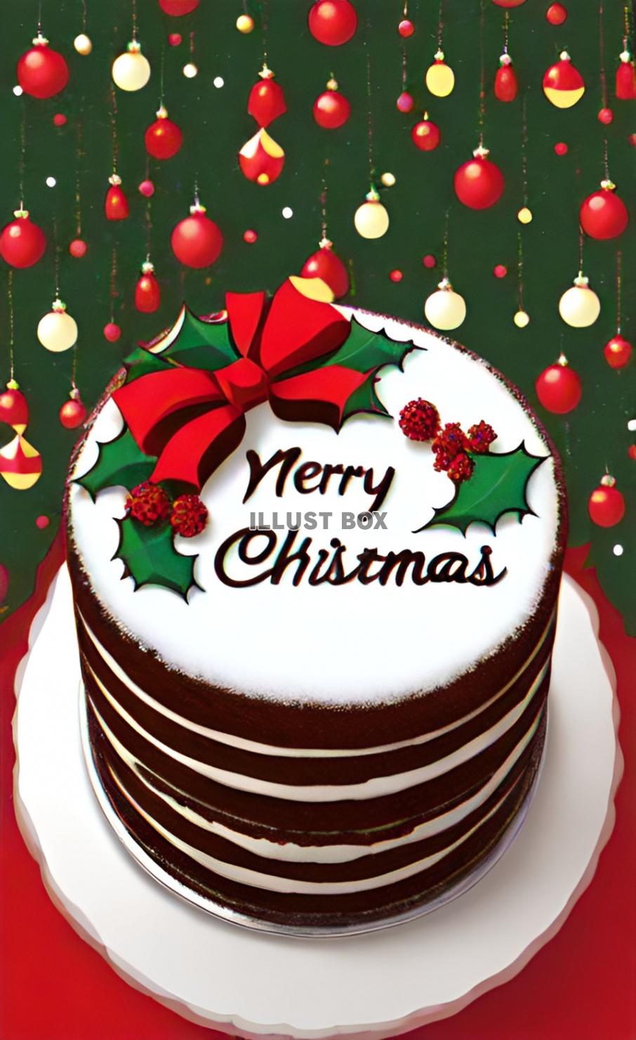 クリスマスケーキのイラスト　商用・二次利用・OK