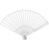 扇子の線画 折り目あり ぬりえ