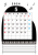 2024年5月・月間カレンダー・グランドピアノ・メモ・枠付き・縦型