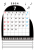 2024年7月・月間カレンダー・グランドピアノ・メモ・枠付き・縦型