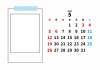2024年5月・月間カレンダー・マステと写真フレーム・枠なし・横型